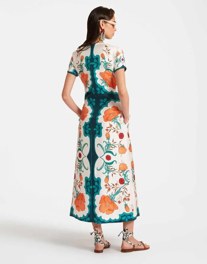 Ready To Wear Dresses La Double J Swing Dress Morpheus Place Orange In Silk Twill