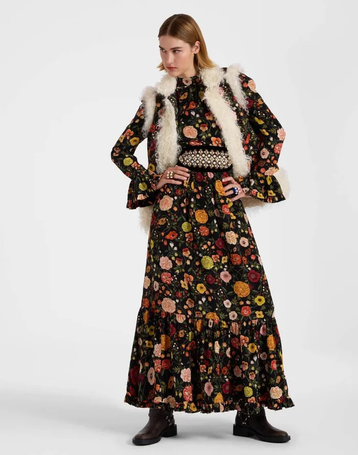 Ready To Wear Dresses La Double J Visconti Dress Botticelli Black In Crepe De Chine Silk Ready To Wear Dresses La Double J Visconti Dress Botticelli Black In Crepe De Chine Silk
