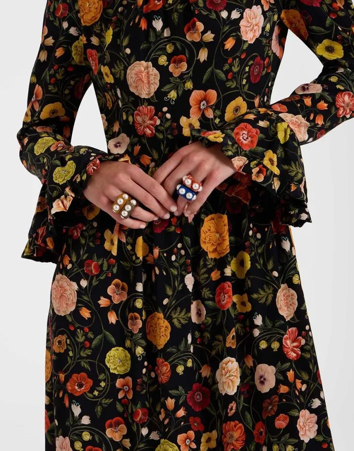 Ready To Wear Dresses La Double J Visconti Dress Botticelli Black In Crepe De Chine Silk Ready To Wear Dresses La Double J Visconti Dress Botticelli Black In Crepe De Chine Silk