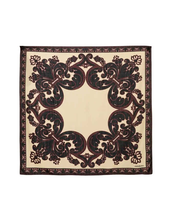 Ready To Wear Foulards and Scarves La Double J Silk Foulard Corsini Place Cream In Silk Wool Ready To Wear Foulards and Scarves La Double J Silk Foulard Corsini Place Cream In Silk Wool