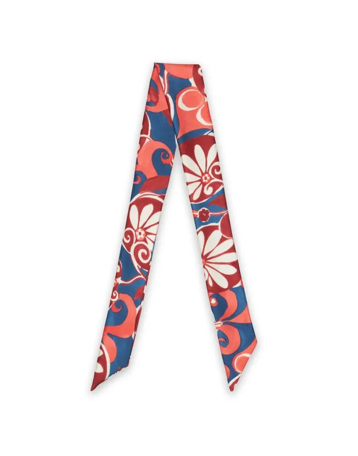 Ready To Wear Foulards and Scarves La Double J Slim Scarf Moonflower Navy In Fodera