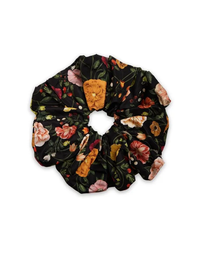 Ready To Wear Hair Accessories La Double J Giga Scrunchie Botticelli Black In Light Faille Ready To Wear Hair Accessories La Double J Giga Scrunchie Botticelli Black In Light Faille