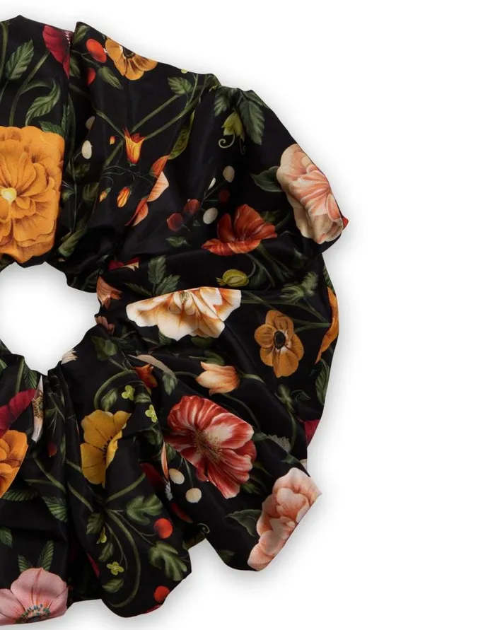 Ready To Wear Hair Accessories La Double J Giga Scrunchie Botticelli Black In Light Faille Ready To Wear Hair Accessories La Double J Giga Scrunchie Botticelli Black In Light Faille