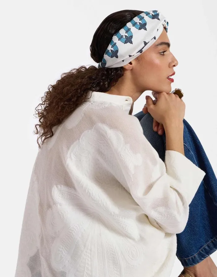 Ready To Wear Hair Accessories La Double J Pinup Headband Scirocco Ivory In Twill Ready To Wear Hair Accessories La Double J Pinup Headband Scirocco Ivory In Twill