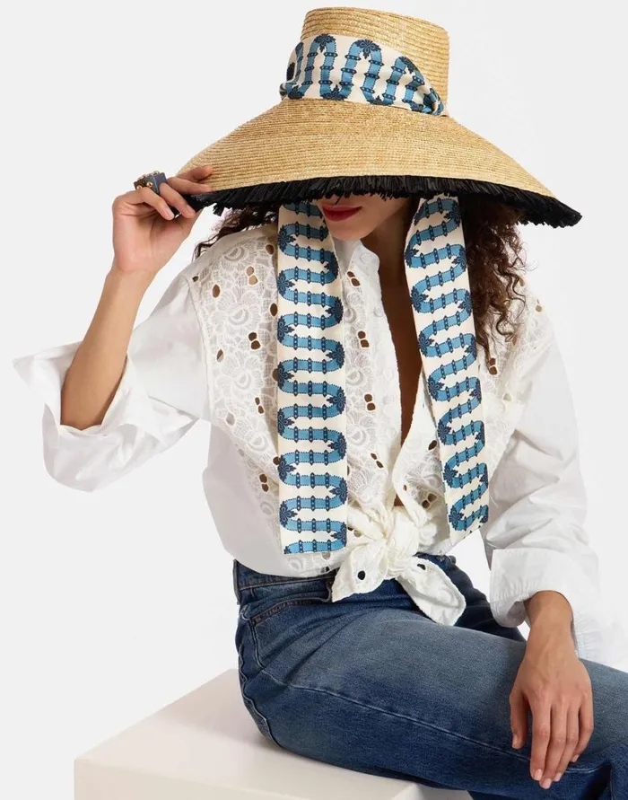 Ready To Wear Hats La Double J The Sun Hat Solid Light Beige In Raffia