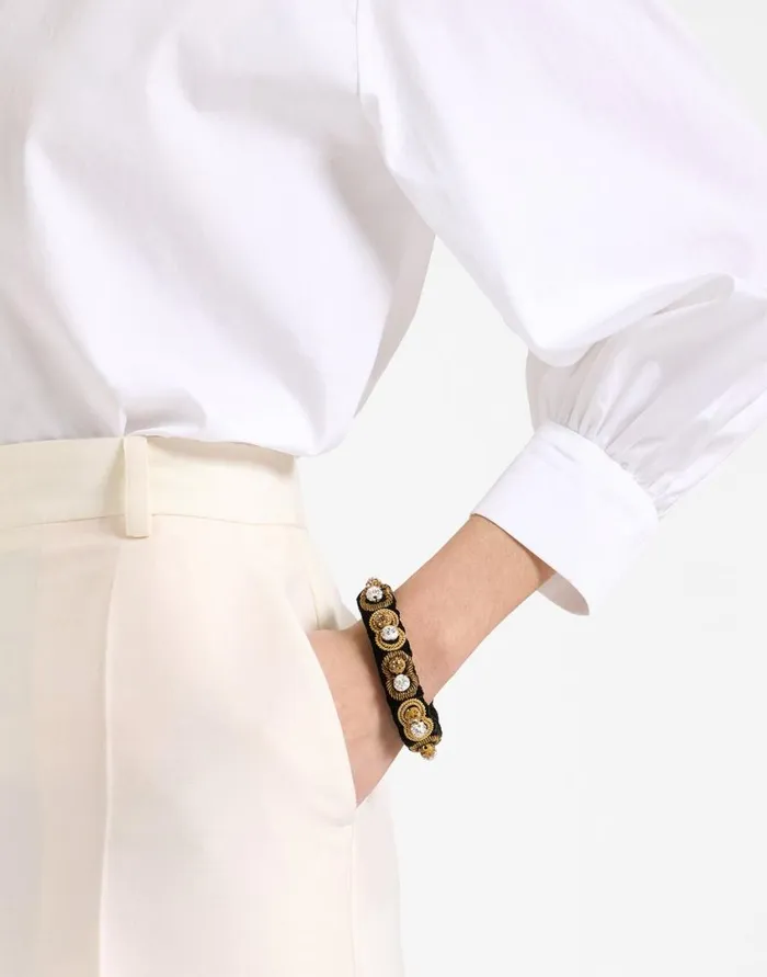 Ready To Wear Jewelry La Double J Tesoro Bracelet Solid Black In Velvet
