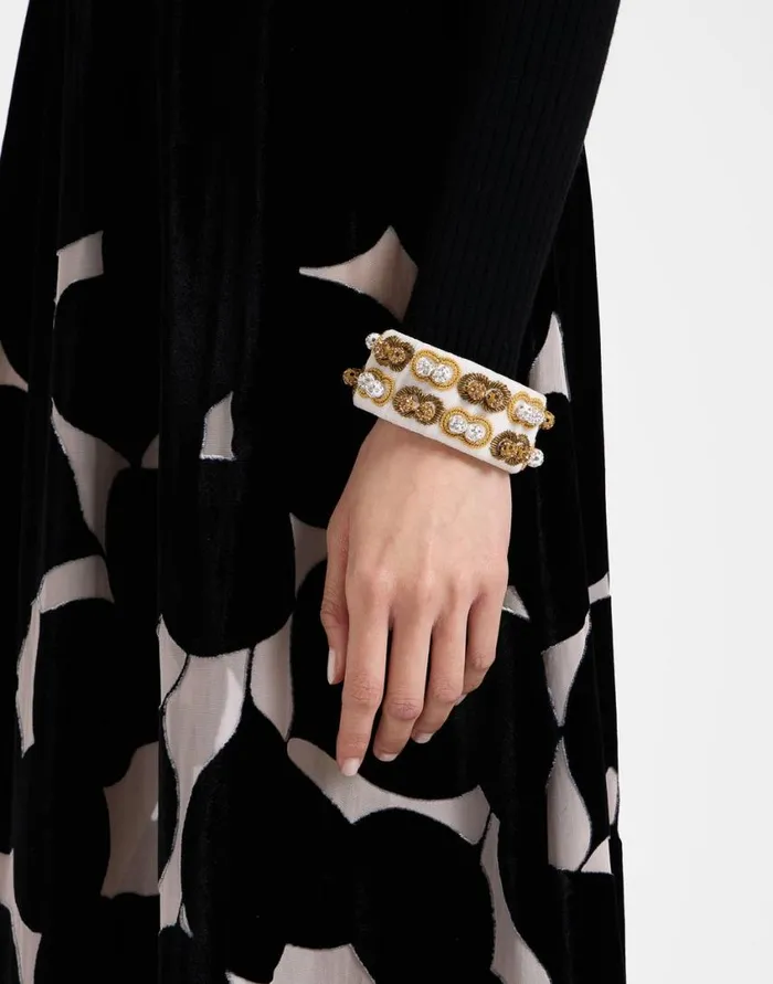 Ready To Wear Jewelry La Double J Tesoro Double Bracelet Solid Ivory In Velvet