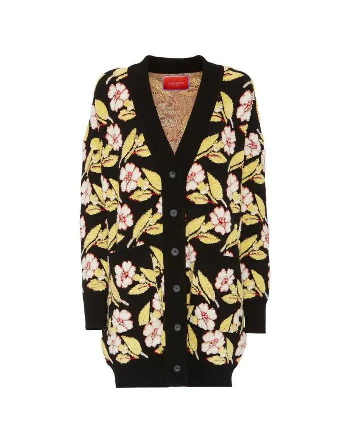 Ready To Wear Knitwear La Double J Mayfair Cardigan Mayfair Black In Jacquard Ready To Wear Knitwear La Double J Mayfair Cardigan Mayfair Black In Jacquard