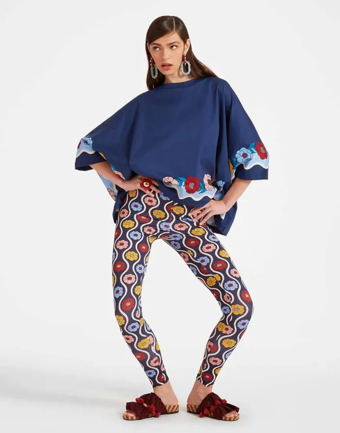 Ready To Wear Loungewear La Double J Leggings Whitsun Mini Blue In Skinny Jersey