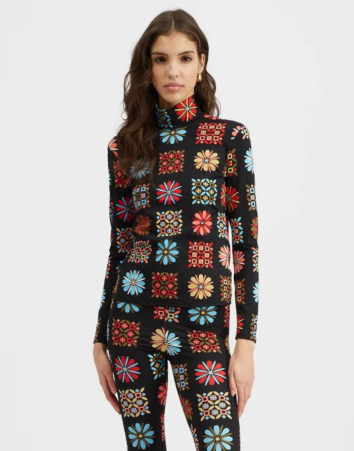 Ready To Wear Loungewear La Double J Turtleneck Vetrata In Skinny Jersey