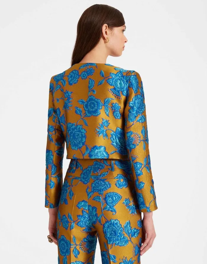 Ready To Wear Outerwear La Double J Bijoux Jacket Hottie Turquoise In Jacquard Ready To Wear Outerwear La Double J Bijoux Jacket Hottie Turquoise In Jacquard