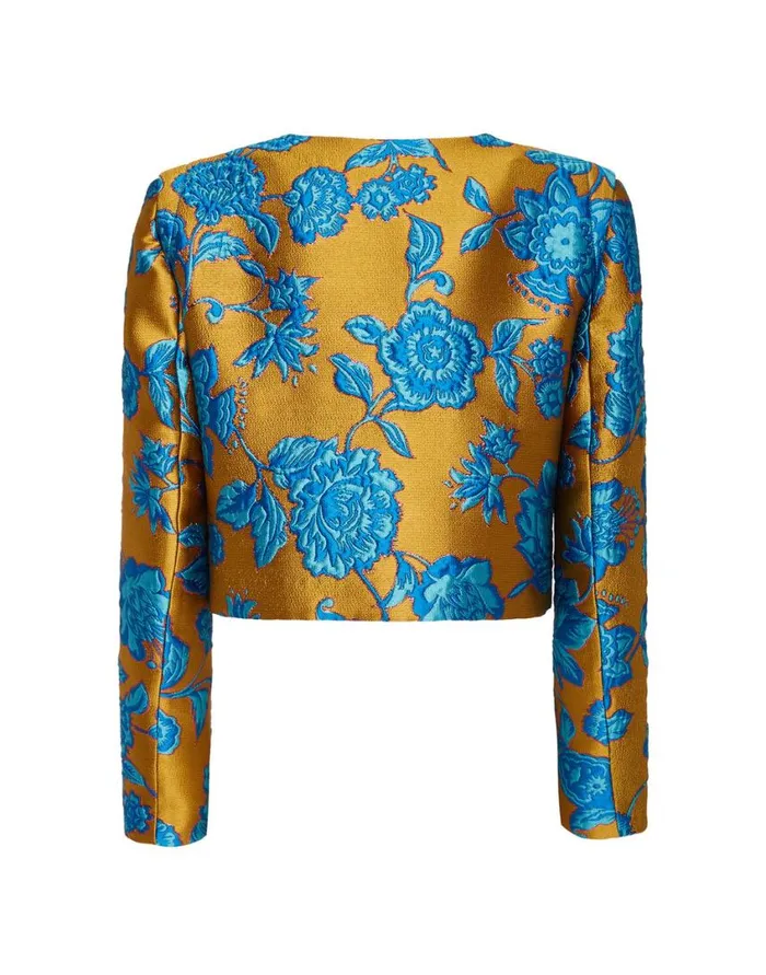 Ready To Wear Outerwear La Double J Bijoux Jacket Hottie Turquoise In Jacquard Ready To Wear Outerwear La Double J Bijoux Jacket Hottie Turquoise In Jacquard