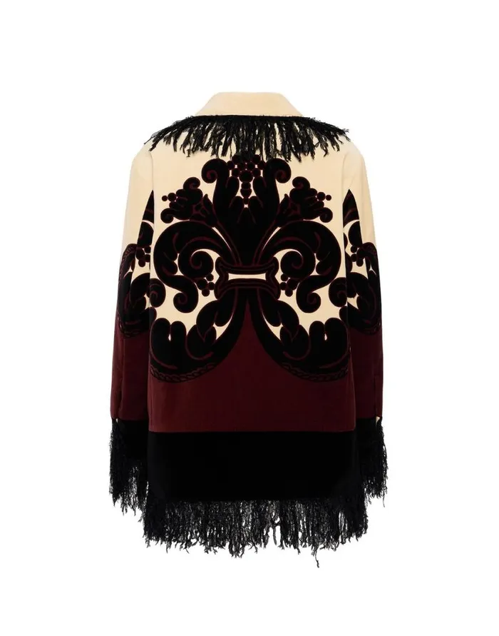 Ready To Wear Outerwear La Double J Bonanza Jacket Corsini Place Cream In Cotton Velvet With Fringes Ready To Wear Outerwear La Double J Bonanza Jacket Corsini Place Cream In Cotton Velvet With Fringes