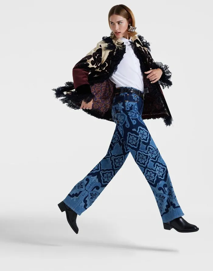 Ready To Wear Outerwear La Double J Bonanza Jacket Corsini Place Cream In Cotton Velvet With Fringes Ready To Wear Outerwear La Double J Bonanza Jacket Corsini Place Cream In Cotton Velvet With Fringes