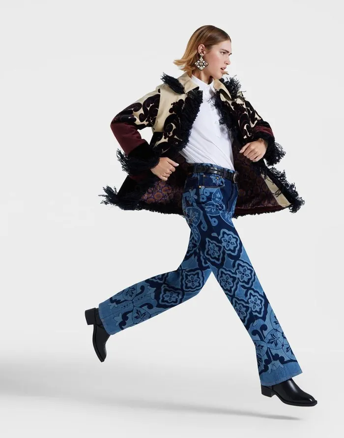 Ready To Wear Outerwear La Double J Bonanza Jacket Corsini Place Cream In Cotton Velvet With Fringes Ready To Wear Outerwear La Double J Bonanza Jacket Corsini Place Cream In Cotton Velvet With Fringes