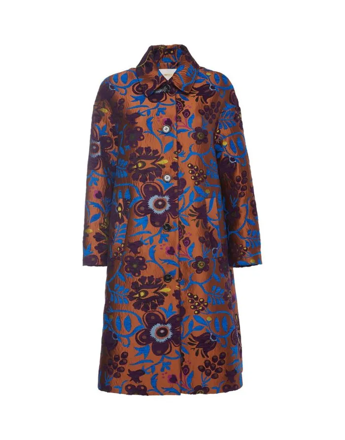 Ready To Wear Outerwear La Double J Boxy Coat Jacquard Selva In Jacquard Ready To Wear Outerwear La Double J Boxy Coat Jacquard Selva In Jacquard