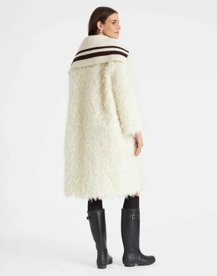 Ready To Wear Outerwear La Double J Iris Coat Ivory In Mohair Eco Fur Ready To Wear Outerwear La Double J Iris Coat Ivory In Mohair Eco Fur
