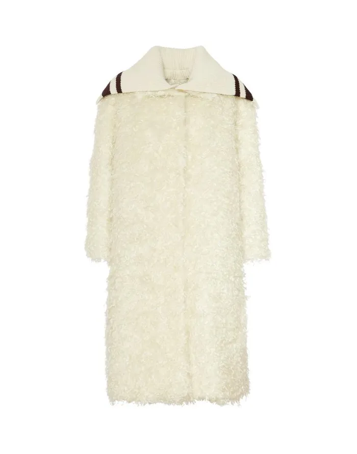 Ready To Wear Outerwear La Double J Iris Coat Ivory In Mohair Eco Fur Ready To Wear Outerwear La Double J Iris Coat Ivory In Mohair Eco Fur