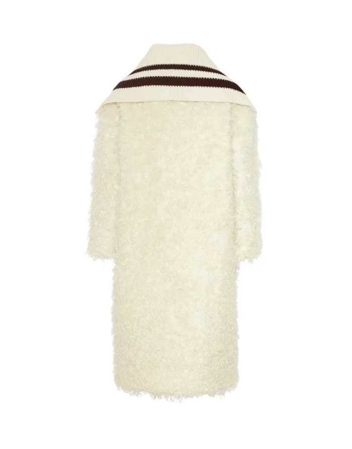 Ready To Wear Outerwear La Double J Iris Coat Ivory In Mohair Eco Fur Ready To Wear Outerwear La Double J Iris Coat Ivory In Mohair Eco Fur