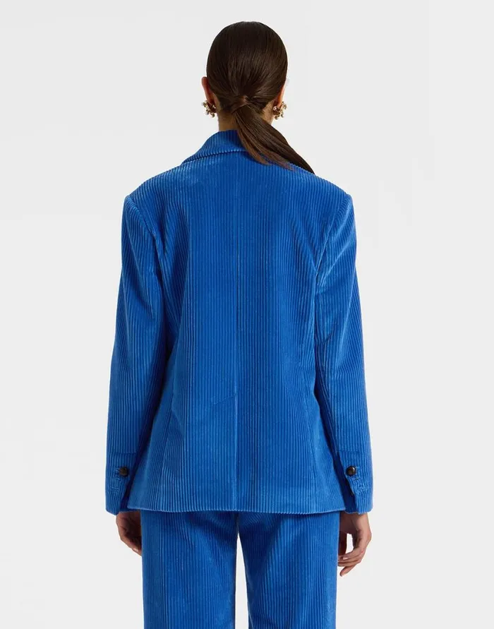 Ready To Wear Outerwear La Double J Kelly Jacket Solid Light Blue In Velvet Corduroy Ready To Wear Outerwear La Double J Kelly Jacket Solid Light Blue In Velvet Corduroy