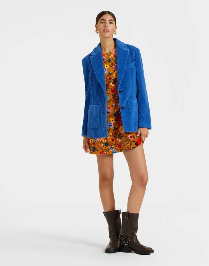 Ready To Wear Outerwear La Double J Kelly Jacket Solid Light Blue In Velvet Corduroy Ready To Wear Outerwear La Double J Kelly Jacket Solid Light Blue In Velvet Corduroy