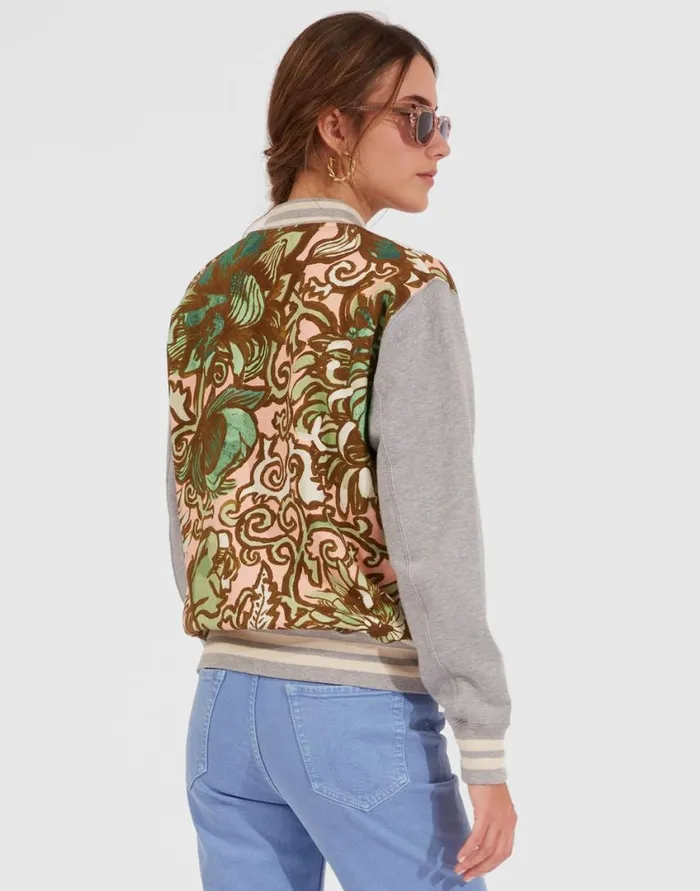 Ready To Wear Outerwear La Double J Varsity Bomber Anemone Pink In Jersey Harvey Ready To Wear Outerwear La Double J Varsity Bomber Anemone Pink In Jersey Harvey
