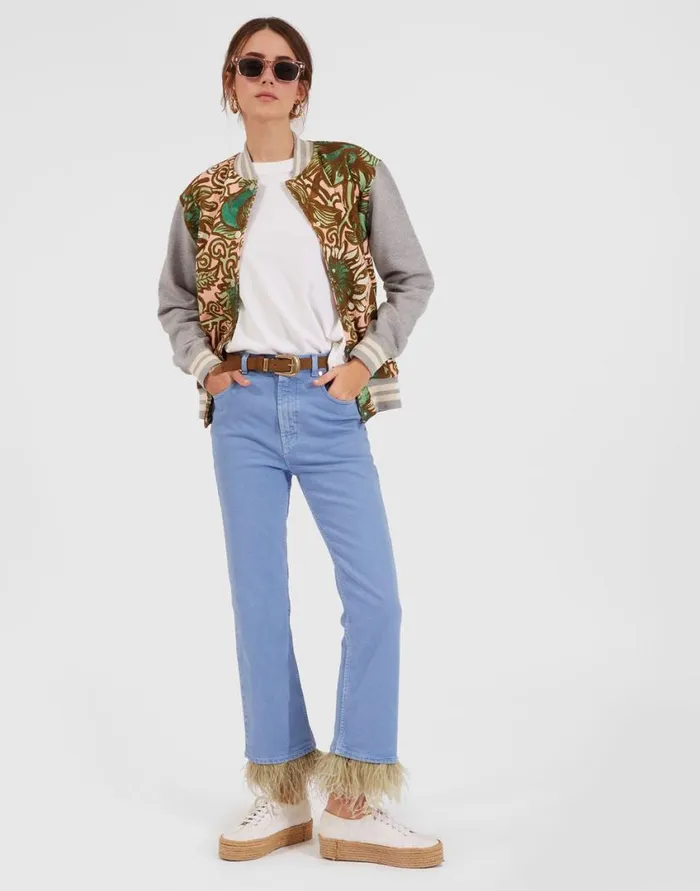 Ready To Wear Outerwear La Double J Varsity Bomber Anemone Pink In Jersey Harvey Ready To Wear Outerwear La Double J Varsity Bomber Anemone Pink In Jersey Harvey