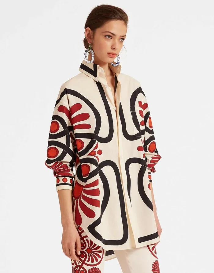 Ready To Wear Shirts and Tops La Double J Better Than You Boyfriend039s Shirt Medallion Place Cream In Cotton Poplin Ready To Wear Shirts and Tops La Double J Better Than You Boyfriend039s Shirt Medallion Place Cream In Cotton Poplin