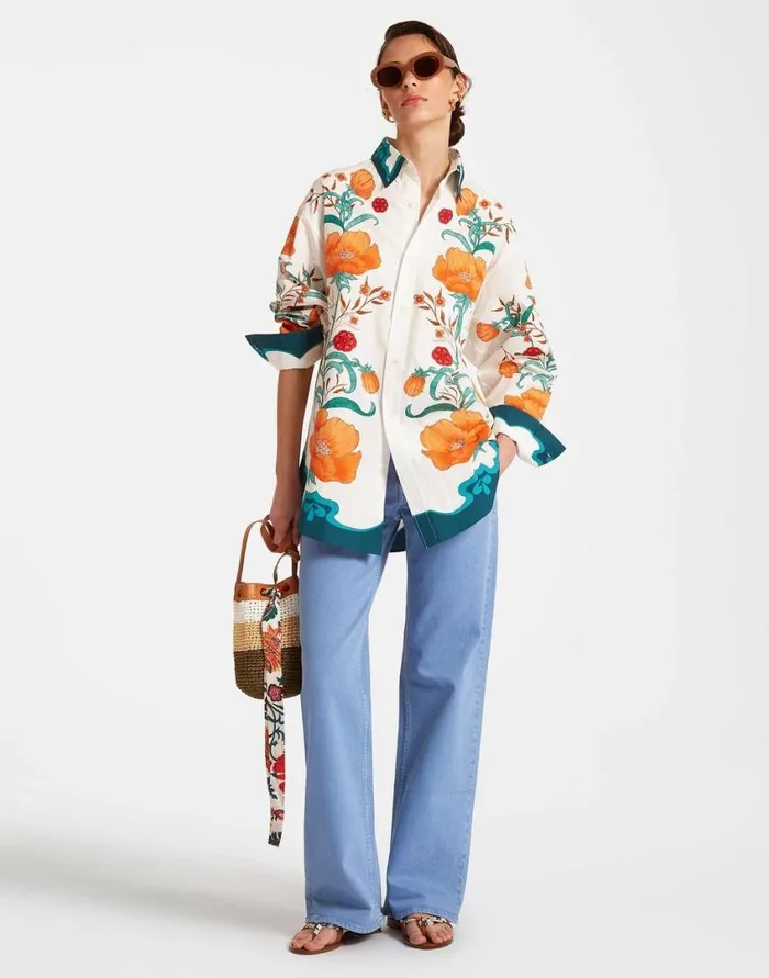 Ready To Wear Shirts and Tops La Double J Better Than You Boyfriend039s Shirt Morpheus Place Orange In Summer Poplin Ready To Wear Shirts and Tops La Double J Better Than You Boyfriend039s Shirt Morpheus Place Orange In Summer Poplin