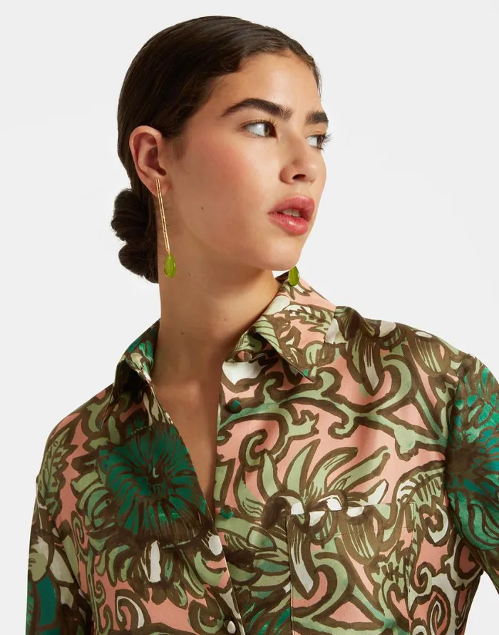 Ready To Wear Shirts and Tops La Double J Boy Shirt Anemone Pink In Twill Silk Ready To Wear Shirts and Tops La Double J Boy Shirt Anemone Pink In Twill Silk