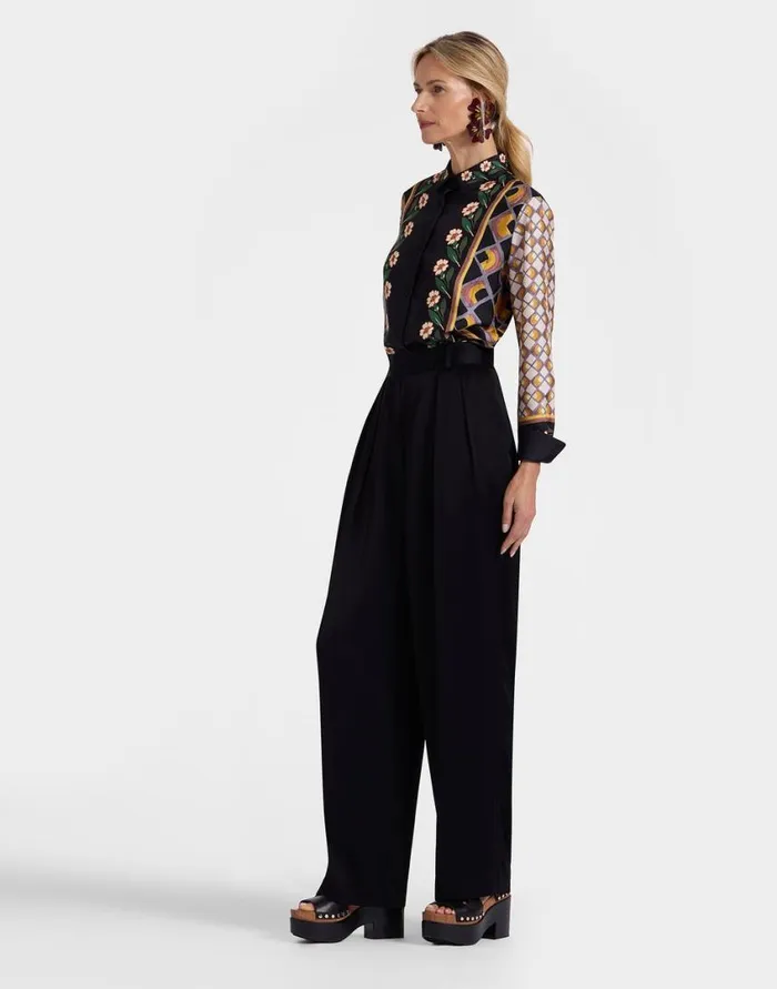 Ready To Wear Shirts and Tops La Double J Boy Shirt Dazed Place Black In Silk Twill Ready To Wear Shirts and Tops La Double J Boy Shirt Dazed Place Black In Silk Twill