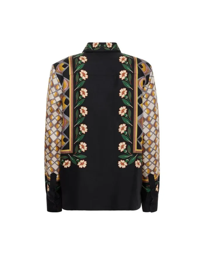 Ready To Wear Shirts and Tops La Double J Boy Shirt Dazed Place Black In Silk Twill Ready To Wear Shirts and Tops La Double J Boy Shirt Dazed Place Black In Silk Twill