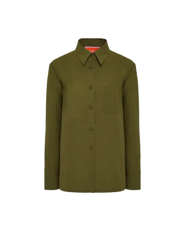 Ready To Wear Shirts and Tops La Double J Boy Shirt Solid Camouflage In Crisp Poplin Ready To Wear Shirts and Tops La Double J Boy Shirt Solid Camouflage In Crisp Poplin