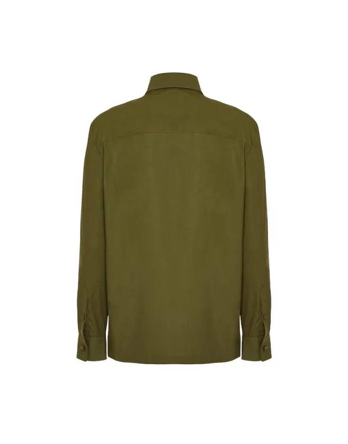 Ready To Wear Shirts and Tops La Double J Boy Shirt Solid Camouflage In Crisp Poplin Ready To Wear Shirts and Tops La Double J Boy Shirt Solid Camouflage In Crisp Poplin