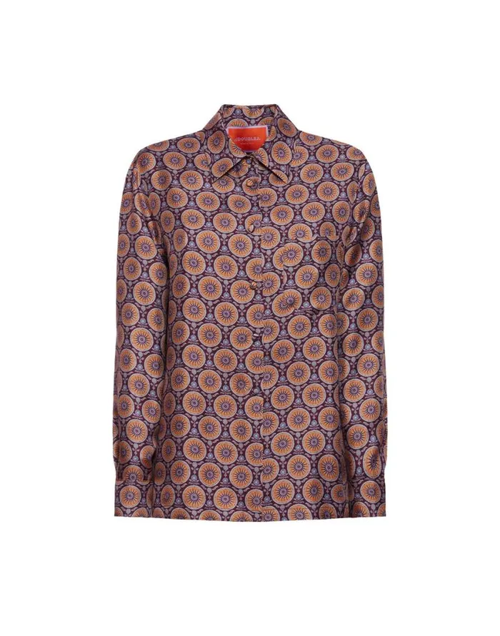 Ready To Wear Shirts and Tops La Double J Boy Shirt Sovereign Mini Purple In Silk Twill Ready To Wear Shirts and Tops La Double J Boy Shirt Sovereign Mini Purple In Silk Twill