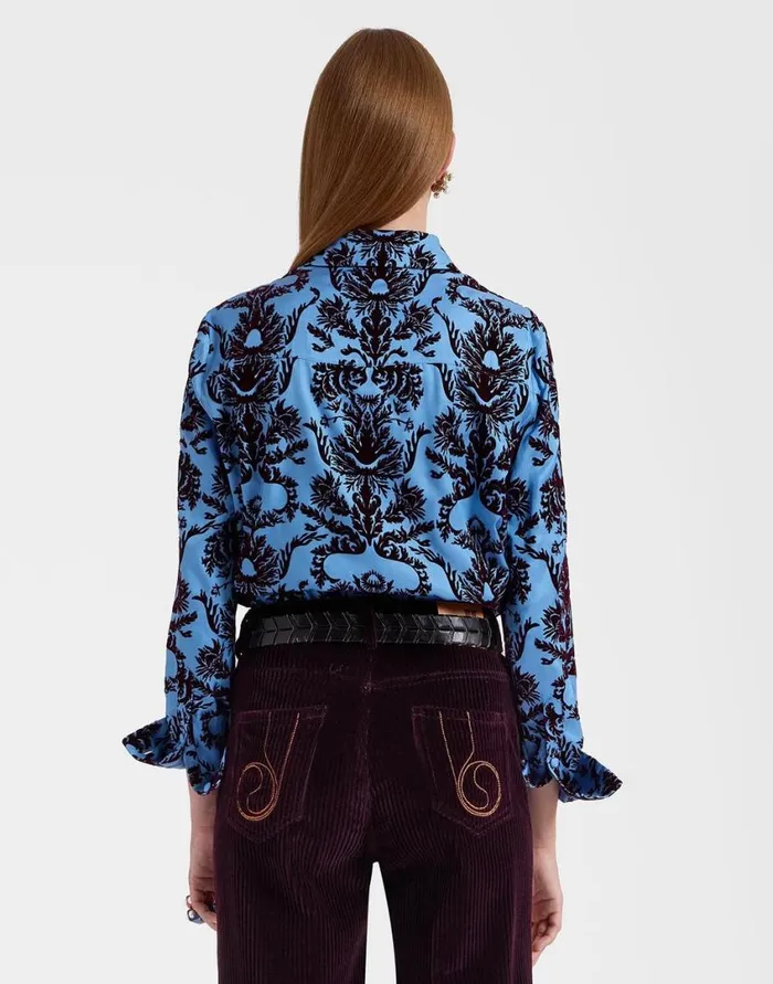 Ready To Wear Shirts and Tops La Double J Boy Shirt Vaudeville Light Blue In Jacquard Ready To Wear Shirts and Tops La Double J Boy Shirt Vaudeville Light Blue In Jacquard