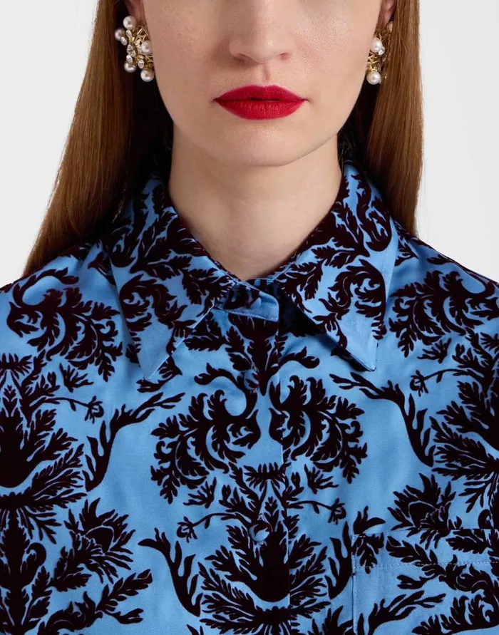 Ready To Wear Shirts and Tops La Double J Boy Shirt Vaudeville Light Blue In Jacquard Ready To Wear Shirts and Tops La Double J Boy Shirt Vaudeville Light Blue In Jacquard
