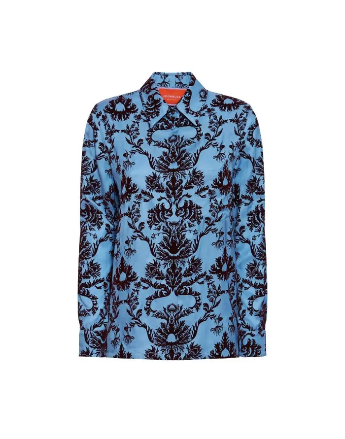 Ready To Wear Shirts and Tops La Double J Boy Shirt Vaudeville Light Blue In Jacquard Ready To Wear Shirts and Tops La Double J Boy Shirt Vaudeville Light Blue In Jacquard