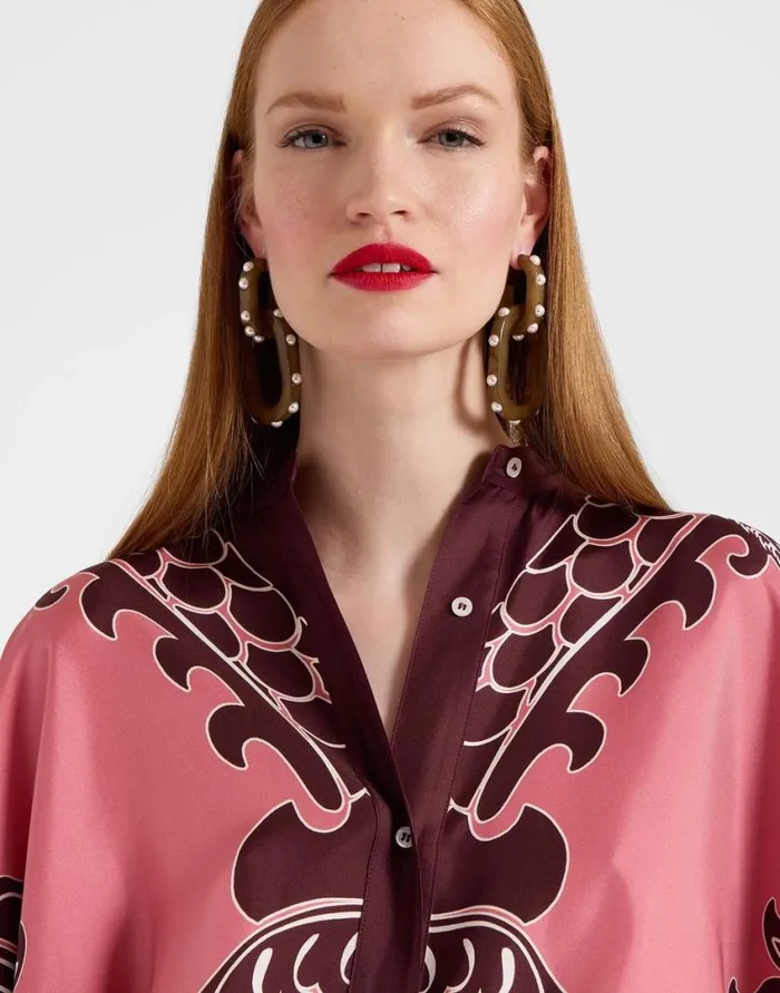 Ready To Wear Shirts and Tops La Double J Foulard Shirt Oltrarno Place Pink In Silk Twill Ready To Wear Shirts and Tops La Double J Foulard Shirt Oltrarno Place Pink In Silk Twill