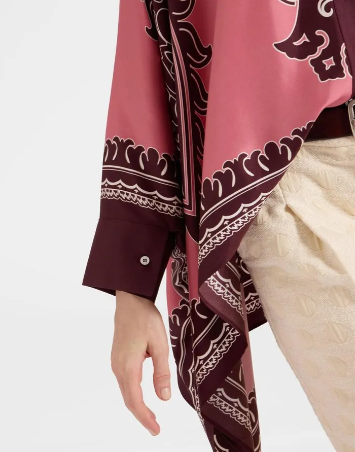 Ready To Wear Shirts and Tops La Double J Foulard Shirt Oltrarno Place Pink In Silk Twill Ready To Wear Shirts and Tops La Double J Foulard Shirt Oltrarno Place Pink In Silk Twill