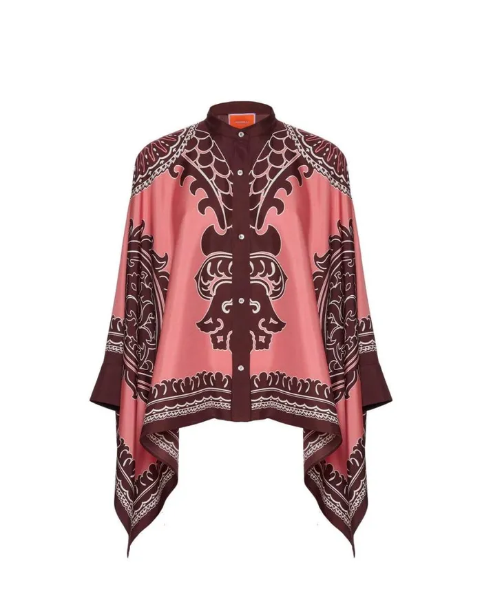 Ready To Wear Shirts and Tops La Double J Foulard Shirt Oltrarno Place Pink In Silk Twill Ready To Wear Shirts and Tops La Double J Foulard Shirt Oltrarno Place Pink In Silk Twill