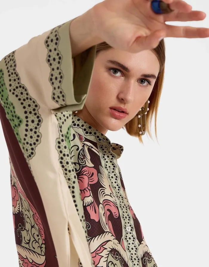 Ready To Wear Shirts and Tops La Double J Foulard Shirt Portal Place Brown In Silk Twill Ready To Wear Shirts and Tops La Double J Foulard Shirt Portal Place Brown In Silk Twill