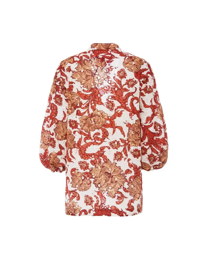 Ready To Wear Shirts and Tops La Double J Jackie Shirt Reef White In Printed Lace Ready To Wear Shirts and Tops La Double J Jackie Shirt Reef White In Printed Lace