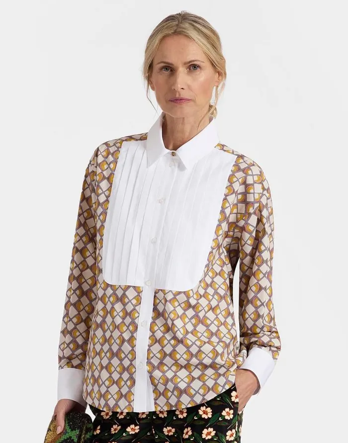 Ready To Wear Shirts and Tops La Double J Peggy Shirt Halflight Micro Cream In Poplin Cotton