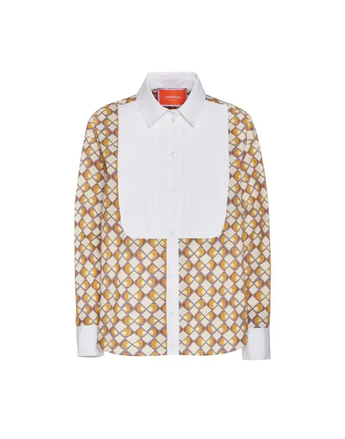 Ready To Wear Shirts and Tops La Double J Peggy Shirt Halflight Micro Cream In Poplin Cotton Ready To Wear Shirts and Tops La Double J Peggy Shirt Halflight Micro Cream In Poplin Cotton