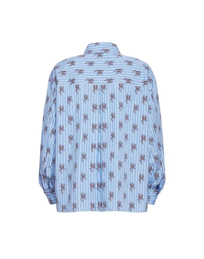 Ready To Wear Shirts and Tops La Double J Poet Shirt Gryphos Light Blue In Cotton Poplin Ready To Wear Shirts and Tops La Double J Poet Shirt Gryphos Light Blue In Cotton Poplin
