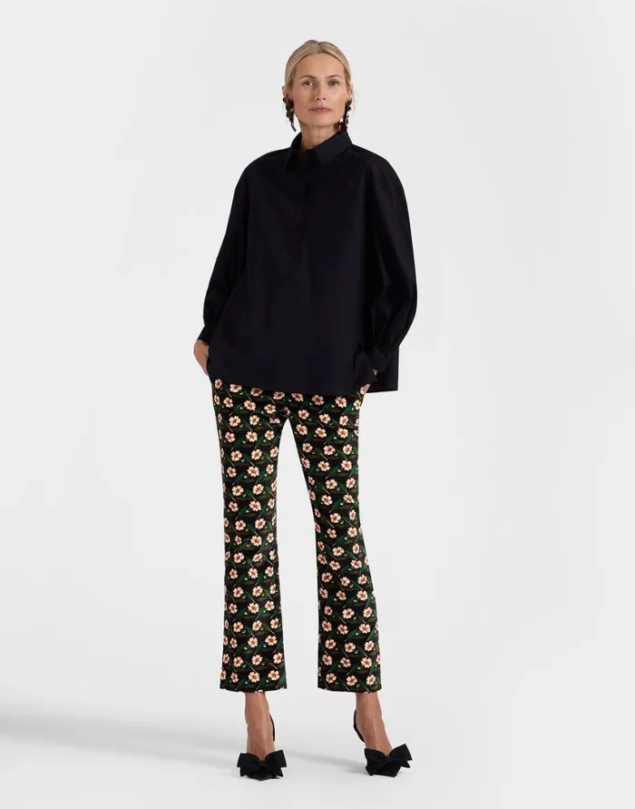 Ready To Wear Shirts and Tops La Double J Poet Shirt Solid Black In Cotton Poplin Ready To Wear Shirts and Tops La Double J Poet Shirt Solid Black In Cotton Poplin