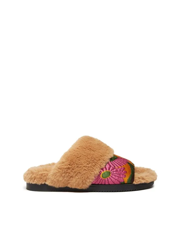 Ready To Wear Shoes La Double J Winter Slides Orange Gerber In Jacquard Ready To Wear Shoes La Double J Winter Slides Orange Gerber In Jacquard