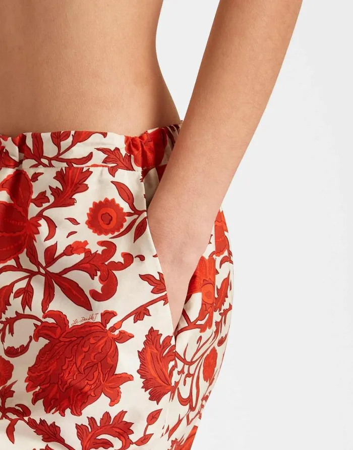 Ready To Wear Shorts and Pants La Double J Drawstring Pants Dragonflower Mini Red In Summer Poplin Ready To Wear Shorts and Pants La Double J Drawstring Pants Dragonflower Mini Red In Summer Poplin
