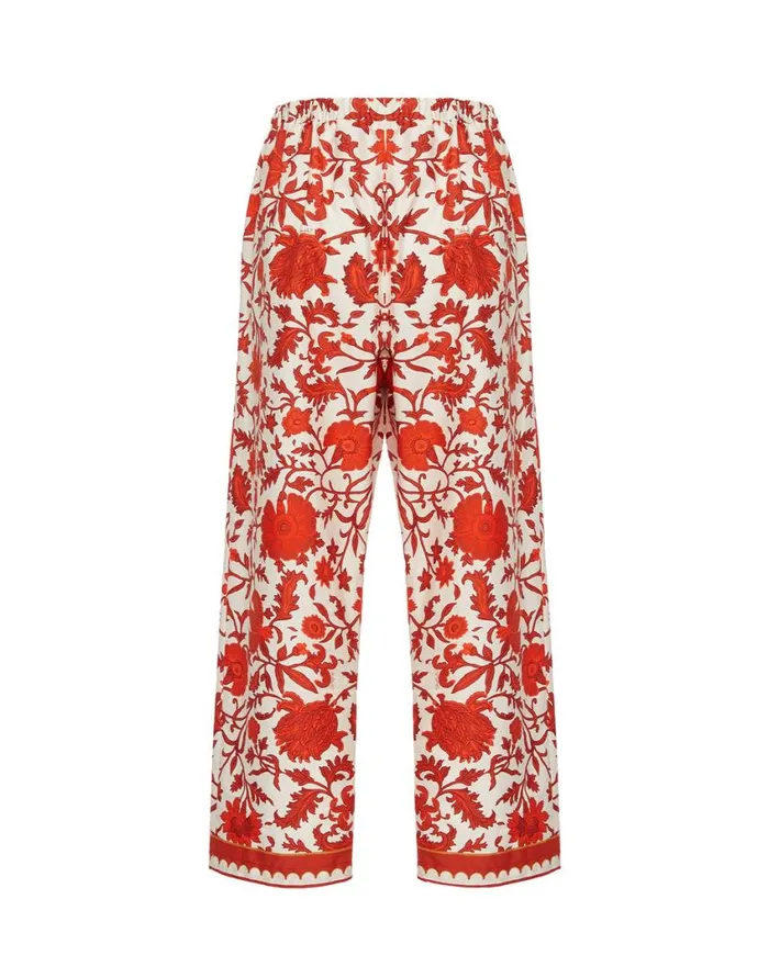 Ready To Wear Shorts and Pants La Double J Drawstring Pants Dragonflower Mini Red In Summer Poplin Ready To Wear Shorts and Pants La Double J Drawstring Pants Dragonflower Mini Red In Summer Poplin